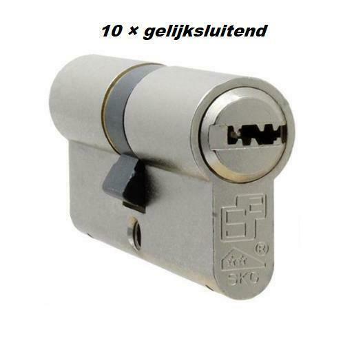 10 gelijksluitende cilinders S2skg** 30 veilige keersleutels, Doe-het-zelf en Bouw, Hang- en Sluitwerk, Slot, Nieuw, Koper of Messing