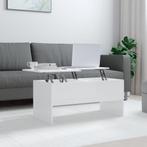 vidaXL Table basse blanc brillant 102x50,5x46,5 cm bois, Neuf, Verzenden