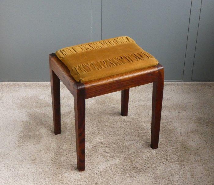 Tabouret - Petit banc, tabouret de piano - Chêne, Velours, Antiek en Kunst, Kunst | Designobjecten
