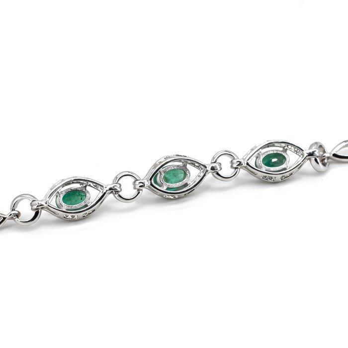 Zonder Minimumprijs - Armband Verguld Smaragd - Topaas - 18K, Handtassen en Accessoires, Armbanden