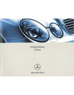 2004 MERCEDES BENZ E KLASSE INSTRUCTIEBOEKJE ENGELS