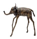 Beeldje - Surreal bronze elephant - Brons