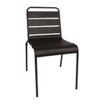 Stalen stoelen zwart | 4 stuks | Zithoogte 45cm |Bolero, Verzenden