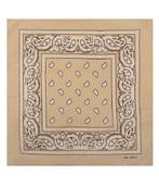Haarband Bandana Zakdoek 55cm – Paisley Print – Beige, Handtassen en Accessoires, Nieuw