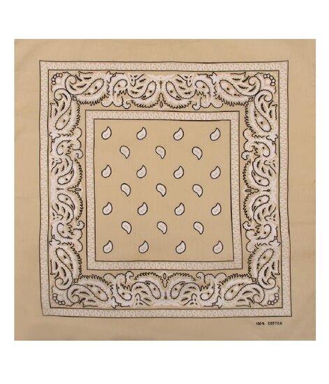 Haarband Bandana Zakdoek 55cm – Paisley Print – Beige, Handtassen en Accessoires, Uiterlijk | Haarverzorging