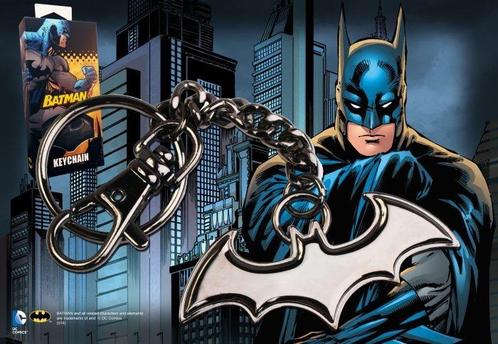 DC Comics Batman Metalen Sleutelhanger Zwart Logo, Collections, Cinéma & Télévision, Enlèvement ou Envoi