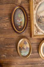 Lijst (6)- galerijmuur - Hout, Koper, Glas, gouden vellen -