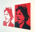 Liesens - MICK JAGGER lot van 2 schilderijen, Antiek en Kunst