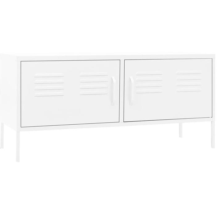 Tv-kast Wit Staal | OP = OP | Gecontroleerd retourproduct, Huis en Inrichting, Kasten |Televisiemeubels, 25 tot 50 cm, Nieuw, Metaal