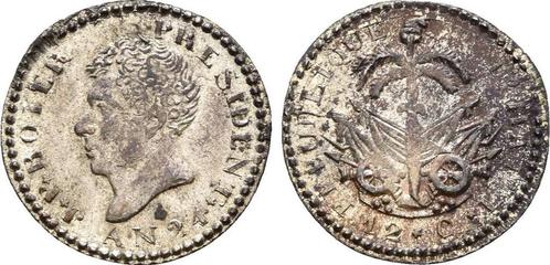 12 Centimes An 24 = 1827 Haiti Republik:, Postzegels en Munten, Munten | Amerika, Verzenden