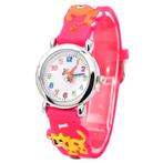 Fako® - Kinderhorloge - 3D - Puppies - Fuchsia, Verzenden, Nieuw