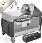 KIDIZ® 3in1 Babybedje - Campingbedje - Ledikant  - Grijs, Verzenden, Nieuw