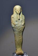 Oude Egypte, late periode Faience Shabti voor een man - 4.5, Verzamelen, Mineralen en Fossielen