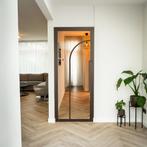 Stalen Binnendeur - Brons - 2 Vlaks rond - Helder glas, Doe-het-zelf en Bouw, Minder dan 80 cm, Binnendeur, Nieuw, Metaal