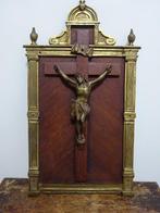 Antiek Crucifix - Hout, Brons, Verguld - 1850-1900 -