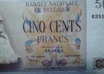België. - 500 Francs 08.05.1952 - Pick 130a (Zonder, Postzegels en Munten