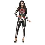 Skelet Halloween Kostuum Dames Bloemen, Kinderen en Baby's, Carnavalskleding en Verkleedspullen, Verzenden, Nieuw