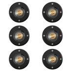 Grondspots Grondspot LED Ø11 Rond Zwart set (6-stuks), Verzenden