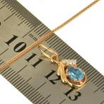 Collier - 18 carats Or rose Topaze - Diamant, Handtassen en Accessoires, Kettingen, Nieuw