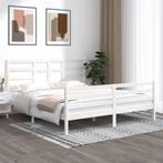 vidaXL Bedframe massief hout wit 180x200 cm, Huis en Inrichting, Slaapkamer | Bedden, Verzenden, Nieuw