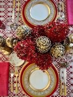 Ancienne nappe en dentelle de broderie de point de gaze pour, Antiek en Kunst