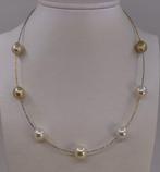 Halsketting - 18 karaat Geel goud, Witgoud - 10x12mm, Handtassen en Accessoires, Nieuw