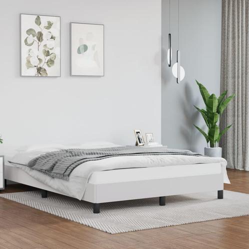 vidaXL Bedframe kunstleer wit 140x200 cm, Huis en Inrichting, Slaapkamer | Bedden, Nieuw, Verzenden