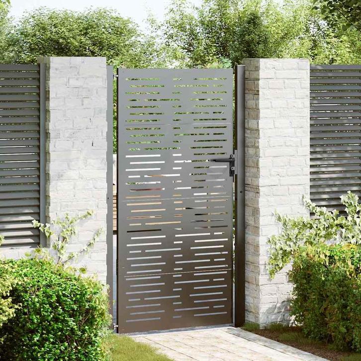 vidaXL Tuinpoort, Tuindeur 105x75 cm Corten Staal Vierkant, Tuin en Terras, Tuinpoorten, Nieuw, Verzenden