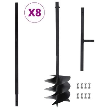 vidaXL Grondboor met handvat 250 mm met verlengbuis 8 m, Verzenden