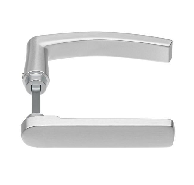 AXA deurklink Flat-Blok DD 38-54 mm aluminium geslepen F1, Doe-het-zelf en Bouw, Hang- en Sluitwerk, Klink of Kruk, Nieuw, Overige materialen