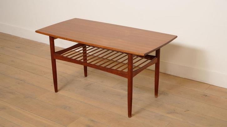 Vintage salontafel | Teak | Deens, Maison & Meubles, Tables | Tables de salon, Enlèvement ou Envoi