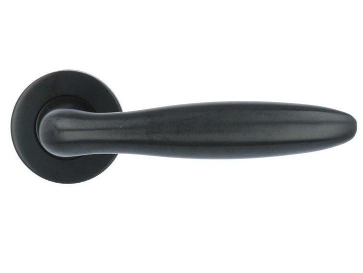 Deurkruk Sigaar Model op ronde rozet PVD Gunmetal, Doe-het-zelf en Bouw, Hang- en Sluitwerk, Ophalen of Verzenden