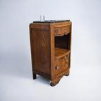 Nachtkastje - Eik - Massief eiken / marmer, Antiek en Kunst