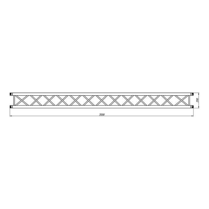 B-stock FORTEX FX34-L350 vierkant truss 350 cm, Muziek en Instrumenten, Licht en Laser, Verzenden