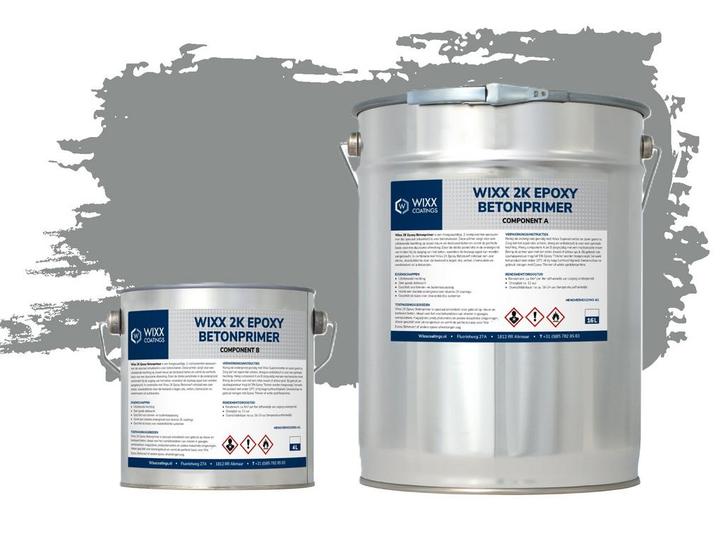 Wixx 2K Epoxy Betonprimer - 20L RAL 7042 | Verkeersgrijs A, Doe-het-zelf en Bouw, Verf, Beits en Lak, Nieuw, Verzenden