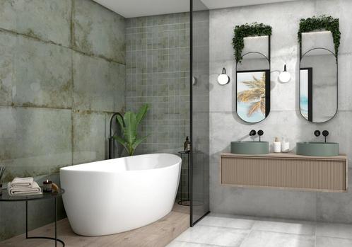 Alloy Mint 60x60 ( MAT ) BetonLook Vloertegel en Wandtegel, Doe-het-zelf en Bouw, Tegels, Ophalen of Verzenden