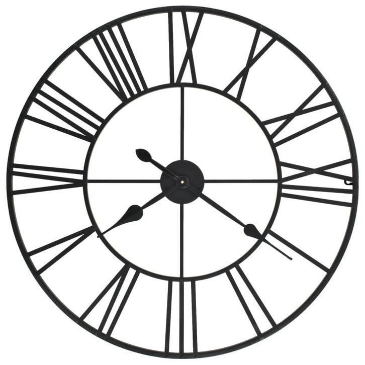 vidaXL Wandklok vintage-stijl met quartz-mechanisme XXL 80, Huis en Inrichting, Woonaccessoires | Klokken, Nieuw, Verzenden