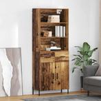 vidaXL Highboard met lade Oud Hout 69,5 x 32,5 x 180 cm, Huis en Inrichting, Verzenden, Nieuw
