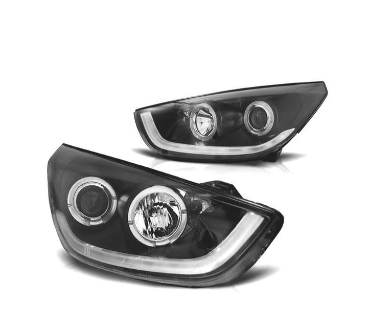 PHARES POUR HYUNDAI IX35 10-13 TUBE LIGHT FOND NOIR, Auto-onderdelen, Verlichting, Verzenden