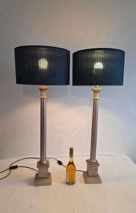 Tafellamp - Hout - Twee tafellampen, Antiek en Kunst, Curiosa en Brocante