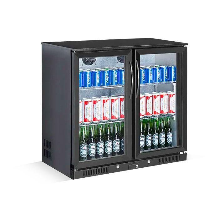 Barkoeler - 228 liter - met 2 draaideuren - Zwart, Zakelijke goederen, Horeca | Keukenapparatuur, Nieuw in verpakking, Koelen en Vriezen