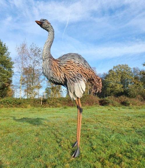 Sculpture, Struisvogel XXL - 160 cm - Métal, Antiek en Kunst, Curiosa en Brocante