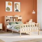 vidaXL Bed met boekenkast zonder matras massief grenenhout, Huis en Inrichting, Verzenden, Nieuw