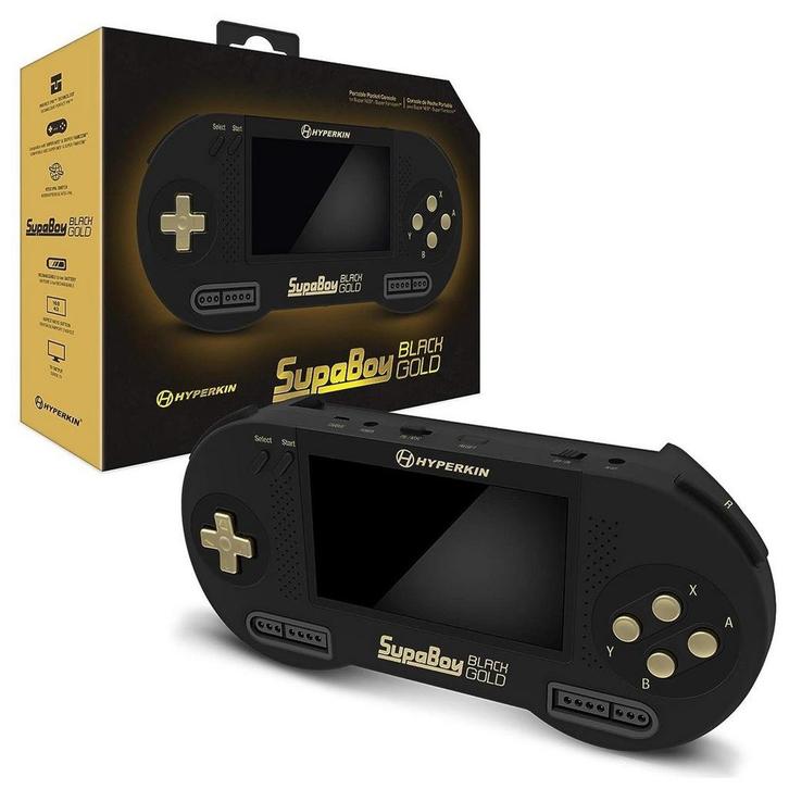 SupaBoy Portable SNES Console - Black Gold Edition, Games en Spelcomputers, Spelcomputers | Nintendo Super NES, Verzenden