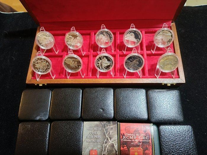 Canada. Estuche Deluxe 10 Coins 242 Grm..Silver (.500/.925 ), Postzegels en Munten, Munten | Europa | Niet-Euromunten