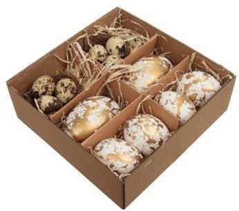 Eieren met decoratie wit goud 6 kippen kwarteleieren, Hobby & Loisirs créatifs, Bricolage