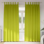 vidaXL Blackout Gordijnen met Ringen 2 pcs Groen 245 x 140, Huis en Inrichting, Stoffering | Gordijnen en Lamellen, Verzenden