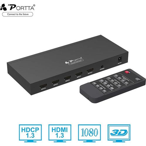 Portta - HDMI Switch - 4x1 Quad Multi-Viewer - 720p/1080p -, Bricolage & Construction, Électricité & Câbles, Envoi