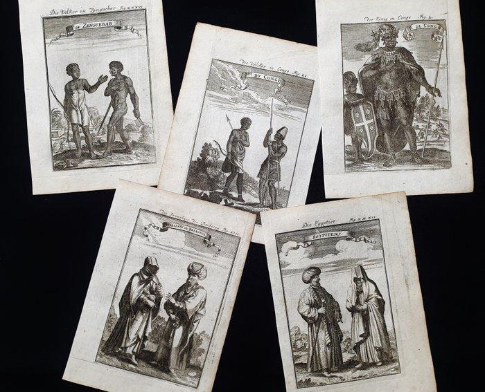 Afrique - [LOT de 5] - Afrique du Nord / Maroc / Mozambique, Livres, Atlas & Cartes géographiques