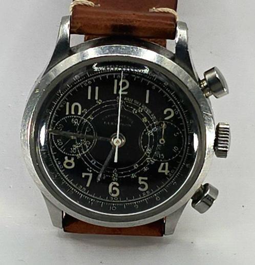 Chronometre Election. - Stahl Chronograph - Kaliber Valjoux, Handtassen en Accessoires, Horloges | Heren